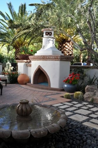 Stucco Fireplaces Outdoors - Landscaping Network