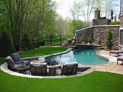 Pool with Fire Pit