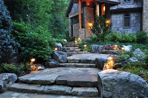 Front Yard Landscaping with Boulders