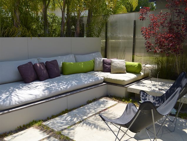 Built In, Seating, Sofa, CushionsCalifornia Garden ToursLandscaping 