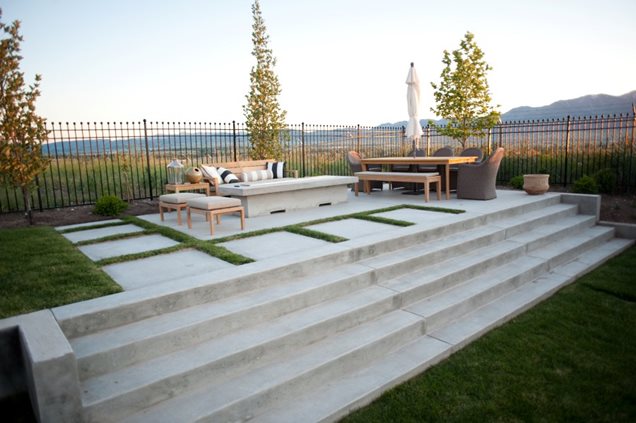 Concrete Patios with Fire Pits