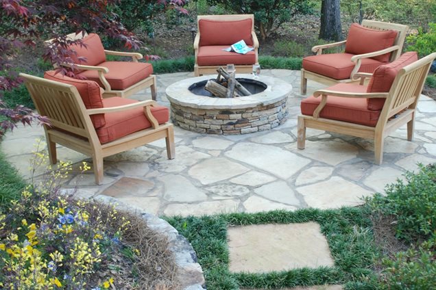 It is important to have comforatable seating around a fire pit. Here ...
