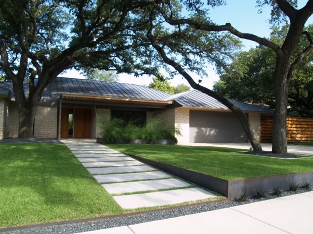 Modern Front YardModern LandscapingAustin Outdoor DesignAustin, TX