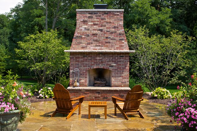 Outdoor Brick Fireplaces