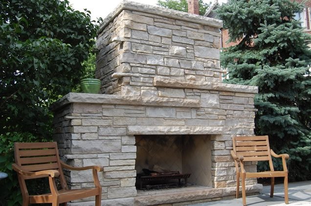 Outdoor Stone Fireplaces