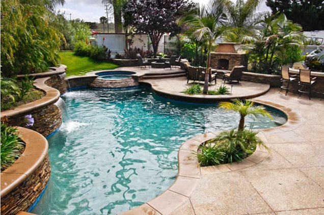 Tropical Landscaping Ideas around Pool