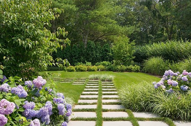 landscape ideas without grass Landscape Designs with Pavers and Grass | 636 x 421