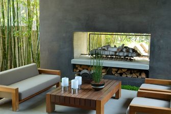 Outdoor Concrete Fireplace