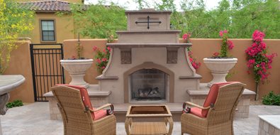 Southwestern Fireplace, Short Outdoor Fireplace
Outdoor Fireplace
Lone Star Landscaping
Phoenix, AZ