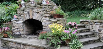 Eclectic Stone Backyard Fireplace
Outdoor Fireplace
Brown Design Group
New Stanton, PA