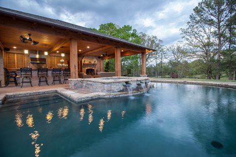 Rustic Pool House in Mississippi