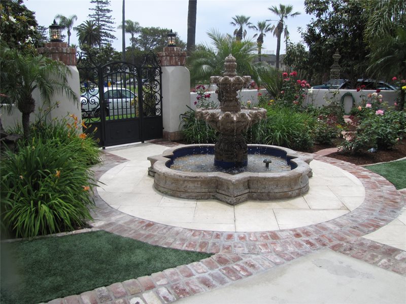 喷泉加利福尼亚花园旅游景观网络卡里梅萨，加州