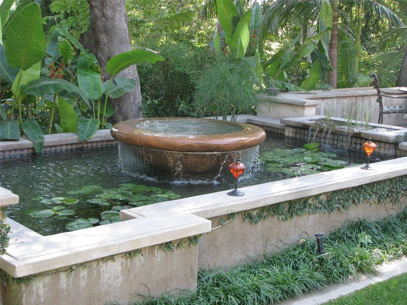喷泉，池塘加利福尼亚花园旅游景观网络，加利福尼亚州