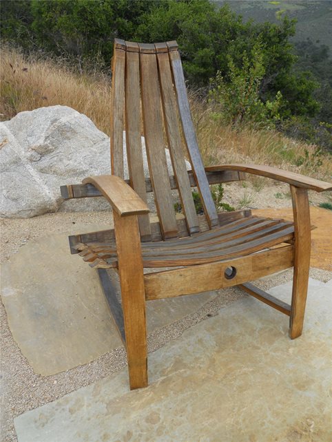葡萄酒桶椅子加州花园旅游景观网络Calimesa CA