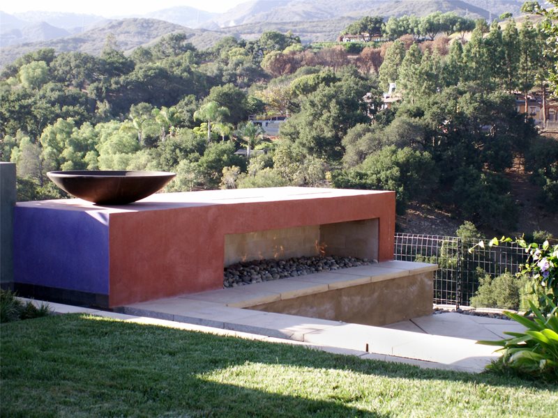 现代壁炉现代壁炉格蕾丝设计协会，加利福尼亚州圣塔芭芭拉