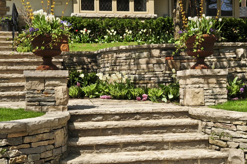 Terraced Garden, Stone Wall, Flower Urns
Retaining and Landscape Wall
Landscaping Network
Calimesa, CA