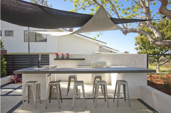 Modern Outdoor Kitchen, Shade Sails
San Diego Landscaping
DC West Construction Inc.
Carlsbad, CA