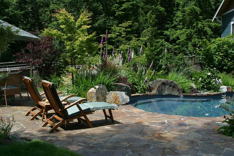 Flagstone Pool Deck, Pool Boulders
Seattle Landscaping
Classic Nursery and Landscape
Woodinville, WA
