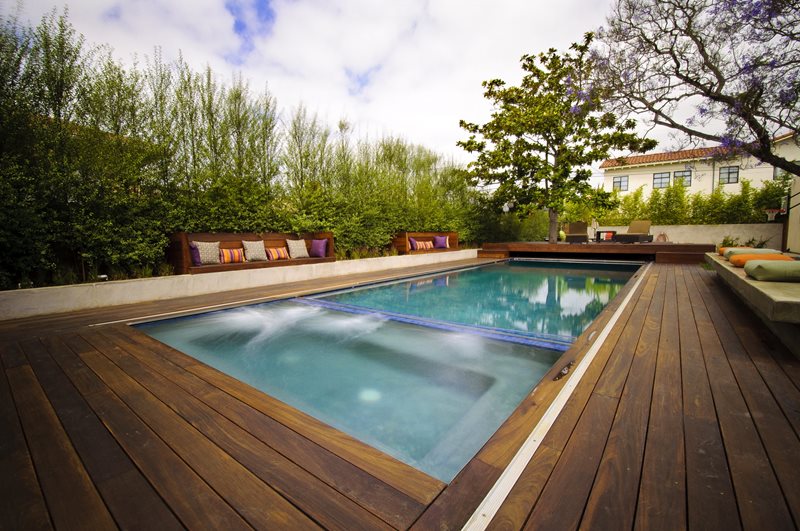 泳池甲板南加州景观Z Freedman景观设计威尼斯，CA