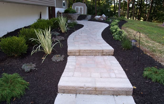 Paver Walkway, Light Color, Narrow, Plants
Walkway and Path
Lehigh Lawn & Landscaping
Poughkeepsie, NY