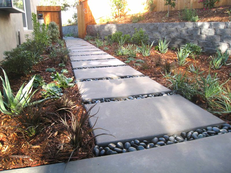 Sideyard Landscape, Concrete Walkway, Succulents
Walkway and Path
Down to Earth Landscapes
Santa Barbara, CA