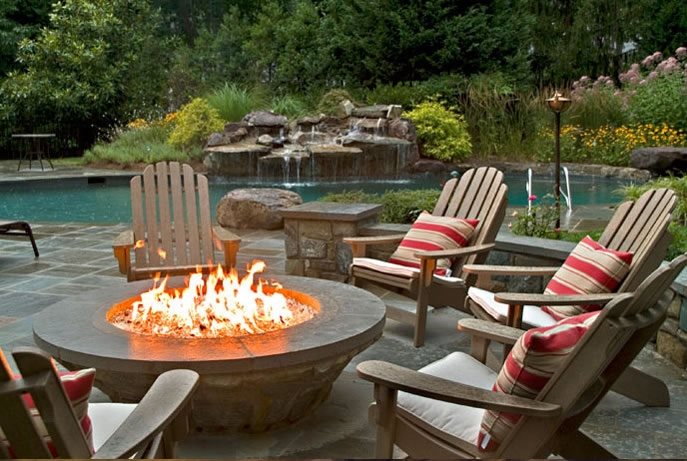 Outdoor Fire Pit Design Ideas, Patio Furniture With Built In Fire Pit