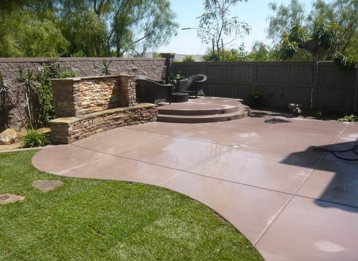 How To Color Concrete Landscaping Network, Dyed Concrete Patio