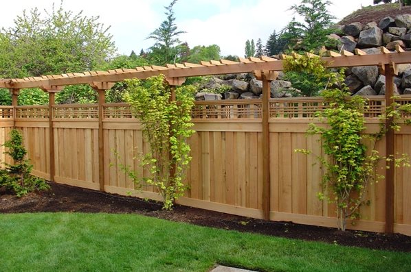 Backyard Fencing Ideas Landscaping, Wooden Patio Fence Designs
