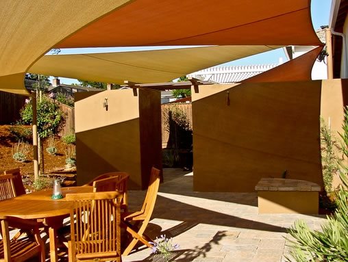 Backyard Shade Sails Landscaping Network, How To Install Shade Cloth Over Patio