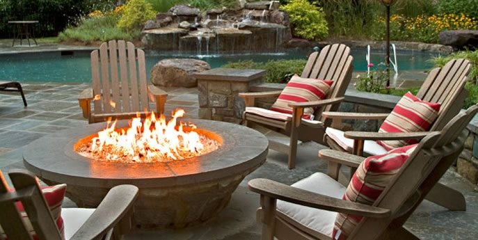火坑椅子消防坑胡桃木山景观公司安纳波利斯，马里兰州